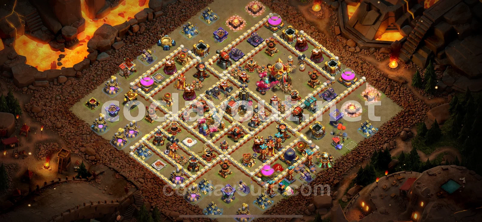 Effective TH16 War Base Layout – TH16 layout preview