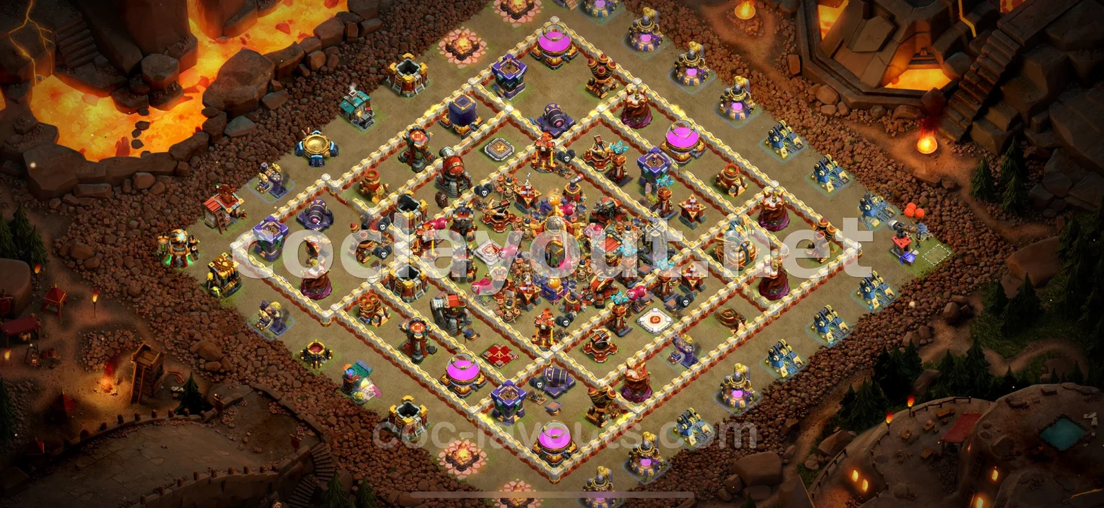 Strategic TH16 War Base Layout – TH16 layout preview