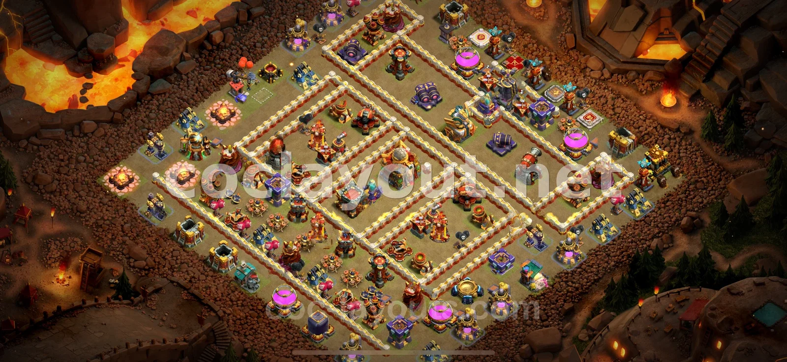 Strategic War Base for TH16 – TH16 layout preview