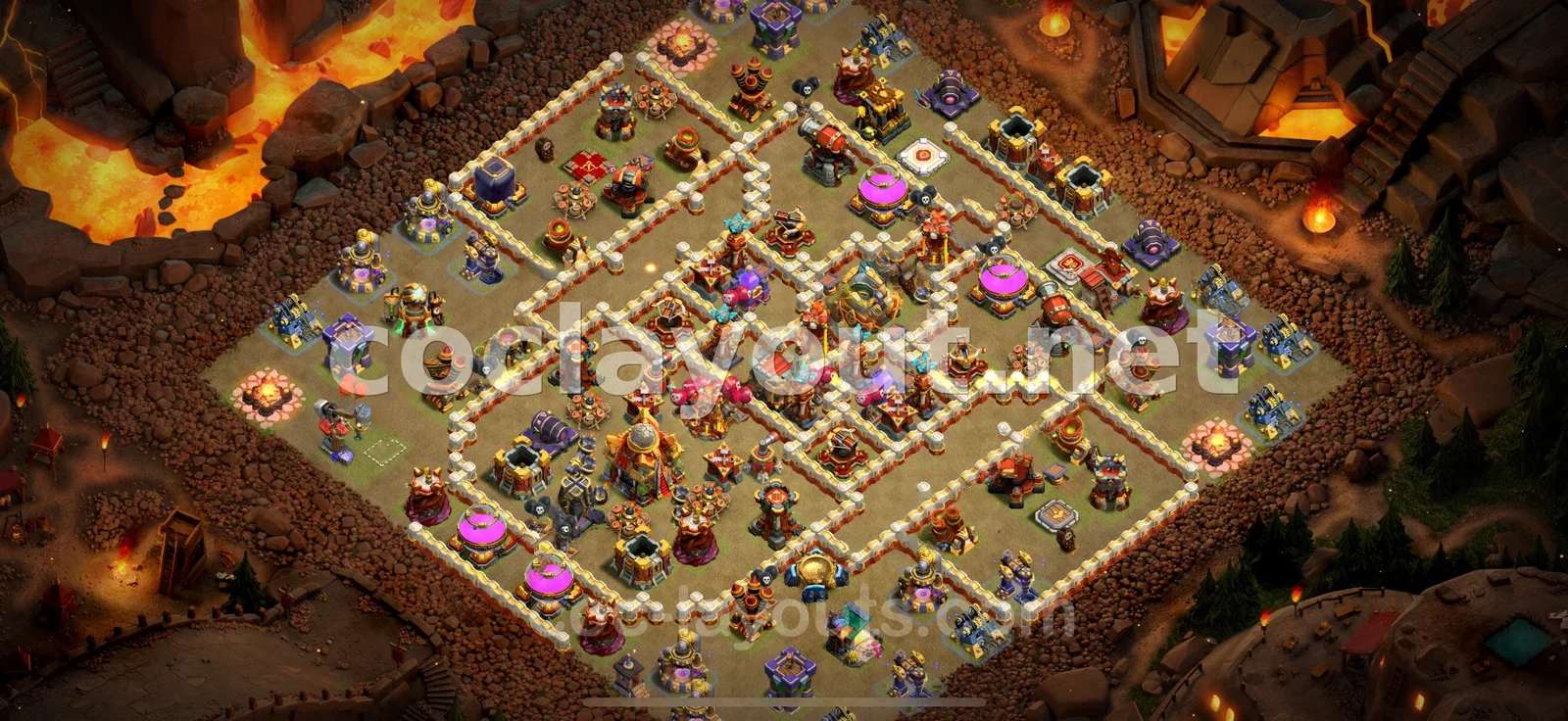 Dominate Clan Wars with TH16 War Base – TH16 layout preview