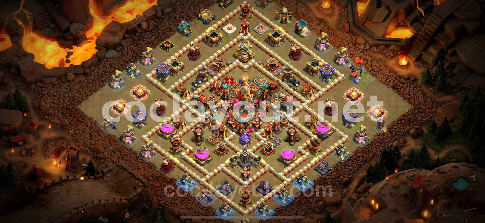 Effective TH16 War Base Layout – TH16 layout preview
