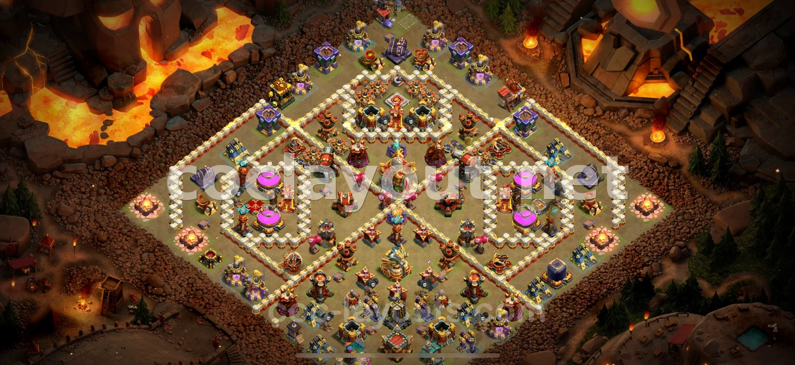 Effective TH16 War Base Layout – TH16 layout preview