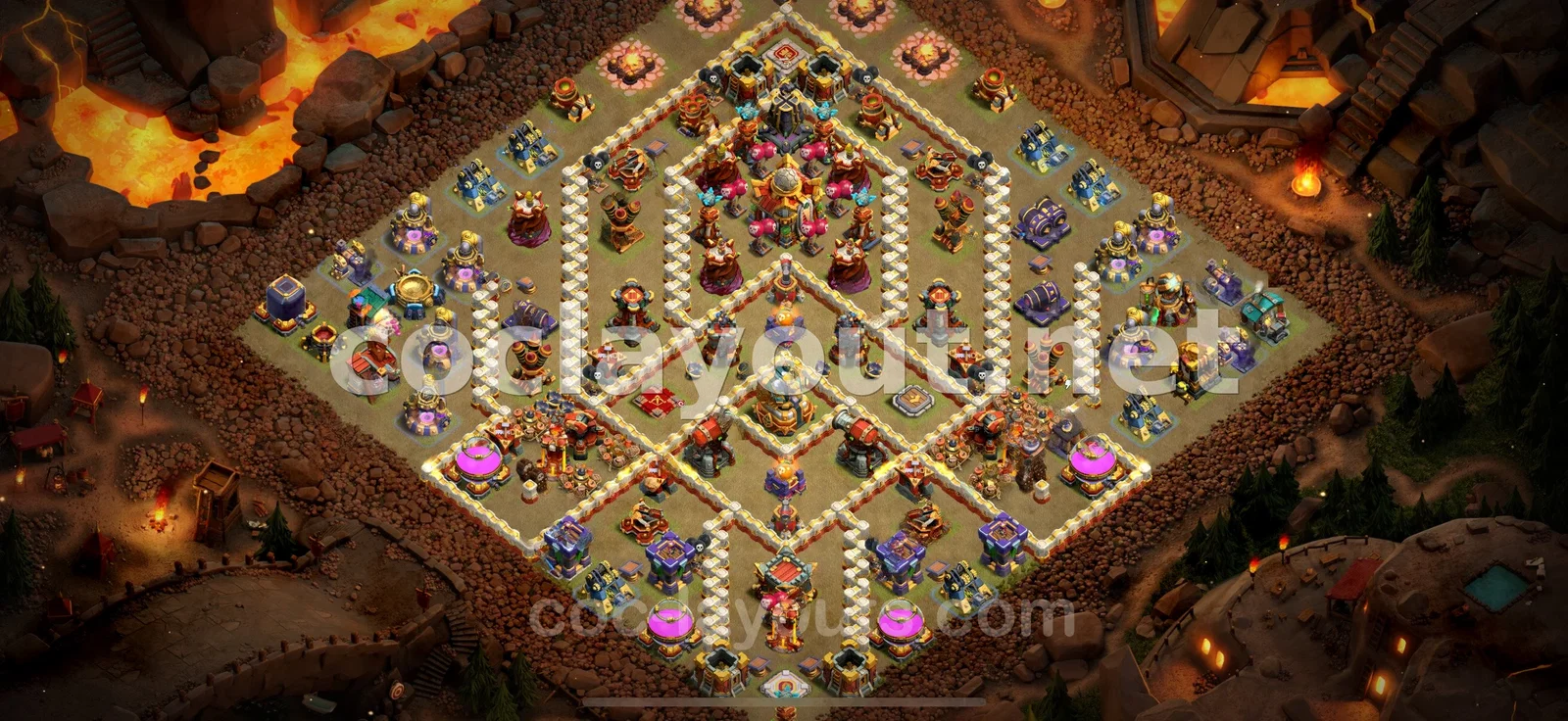 Effective TH16 War Base Layout – TH16 layout preview