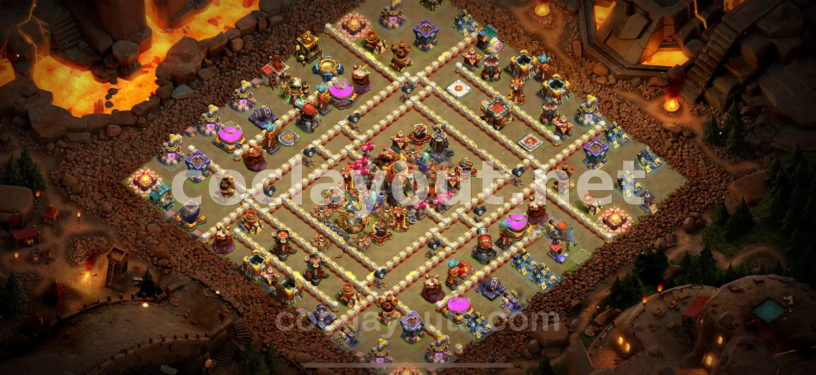 Strategic TH16 War Base Layout – TH16 layout preview