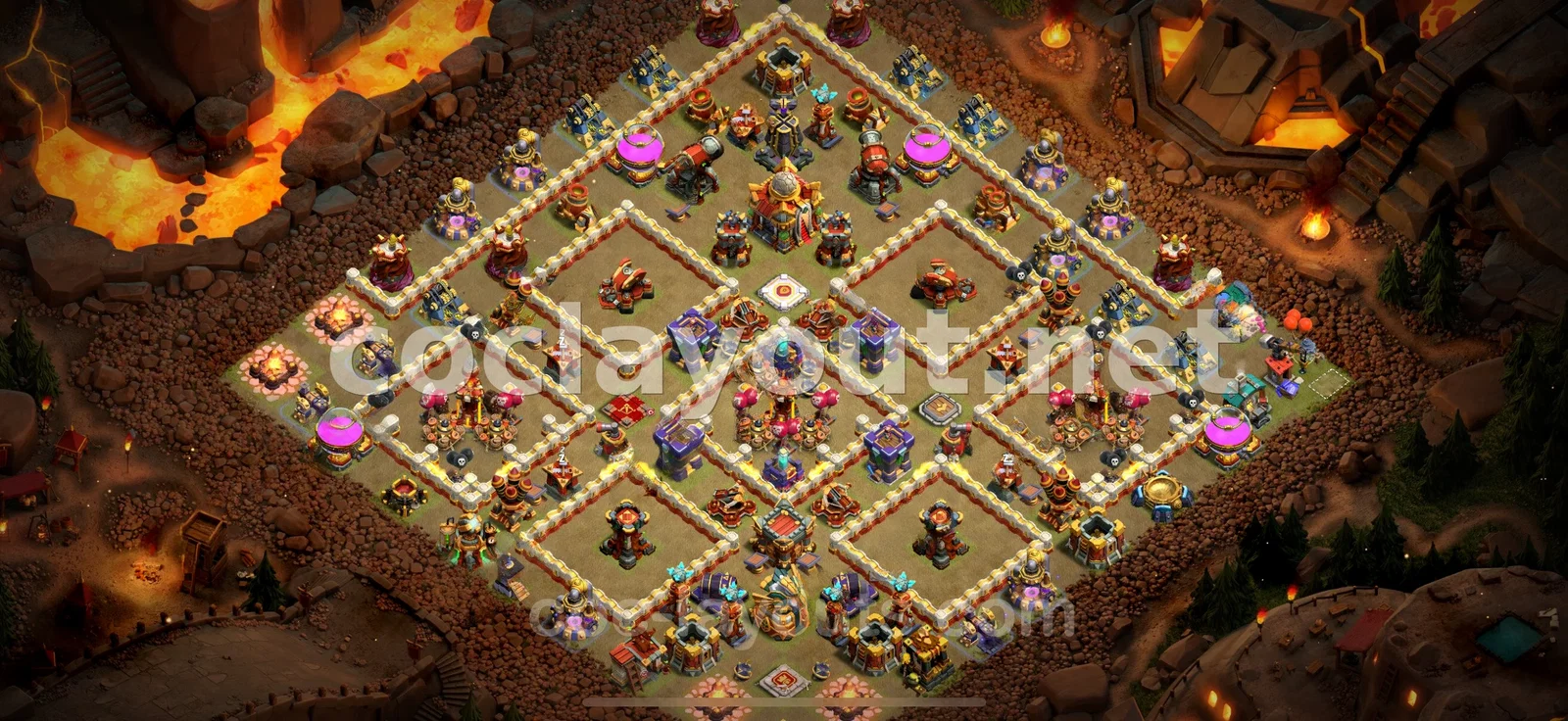 Strategic TH16 War Base Layout for Clan Wars – TH16 layout preview