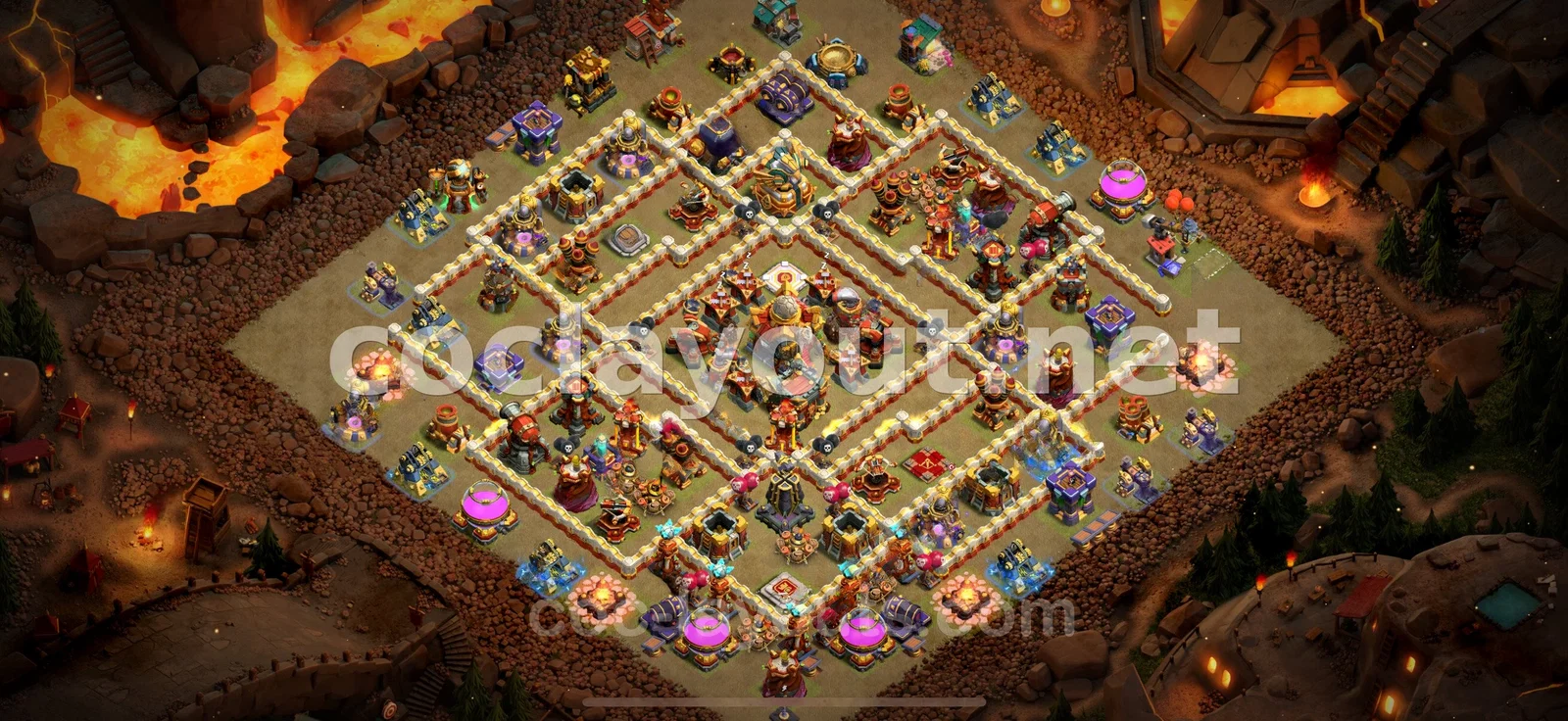 Strategic TH16 War Base Layout – TH16 layout preview
