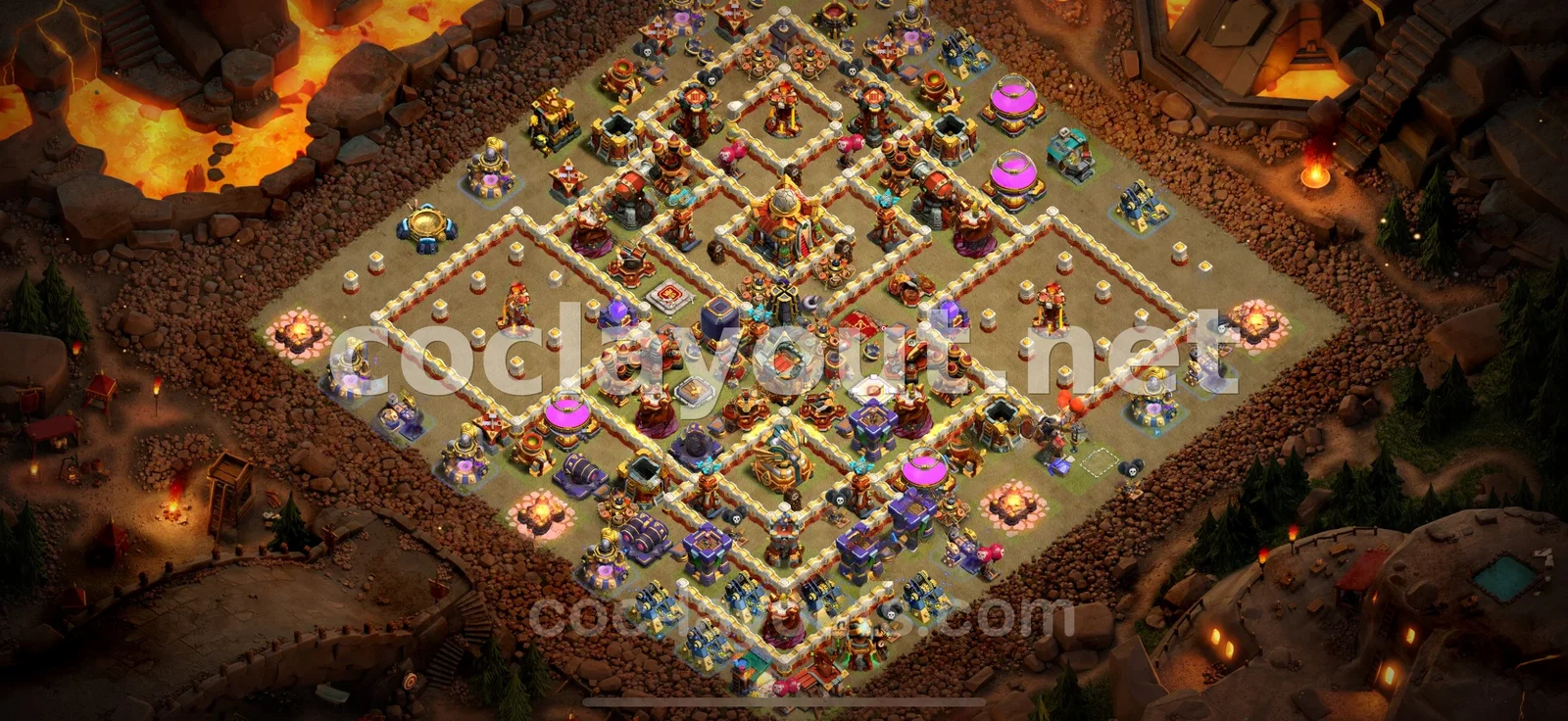 Dominate Clan Wars with TH16 War Base – TH16 layout preview