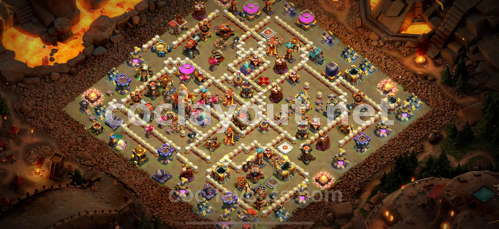 Strategic TH16 War Base Design – TH16 layout preview