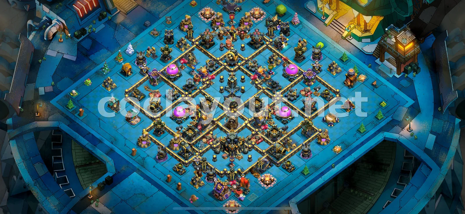 TH17 Hybrid Base #5 – TH17 layout preview