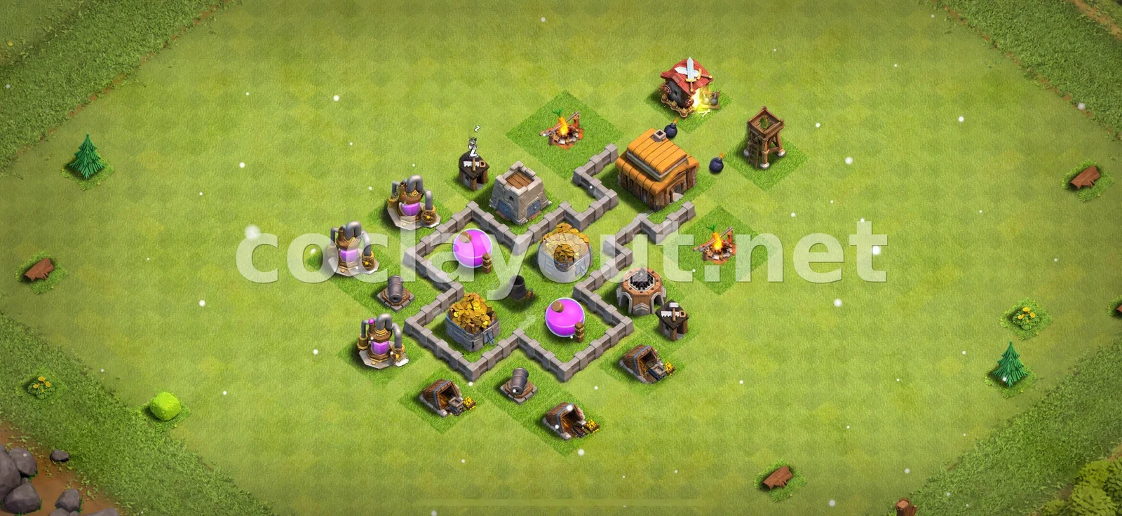 Base de Farm TH3 pour Protéger vos Ressources – aperçu du plan TH3