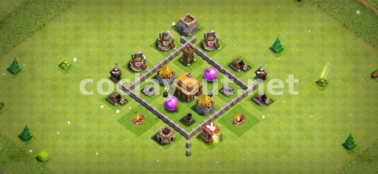 Stratégie de Base de Farm TH3 – aperçu du plan TH3