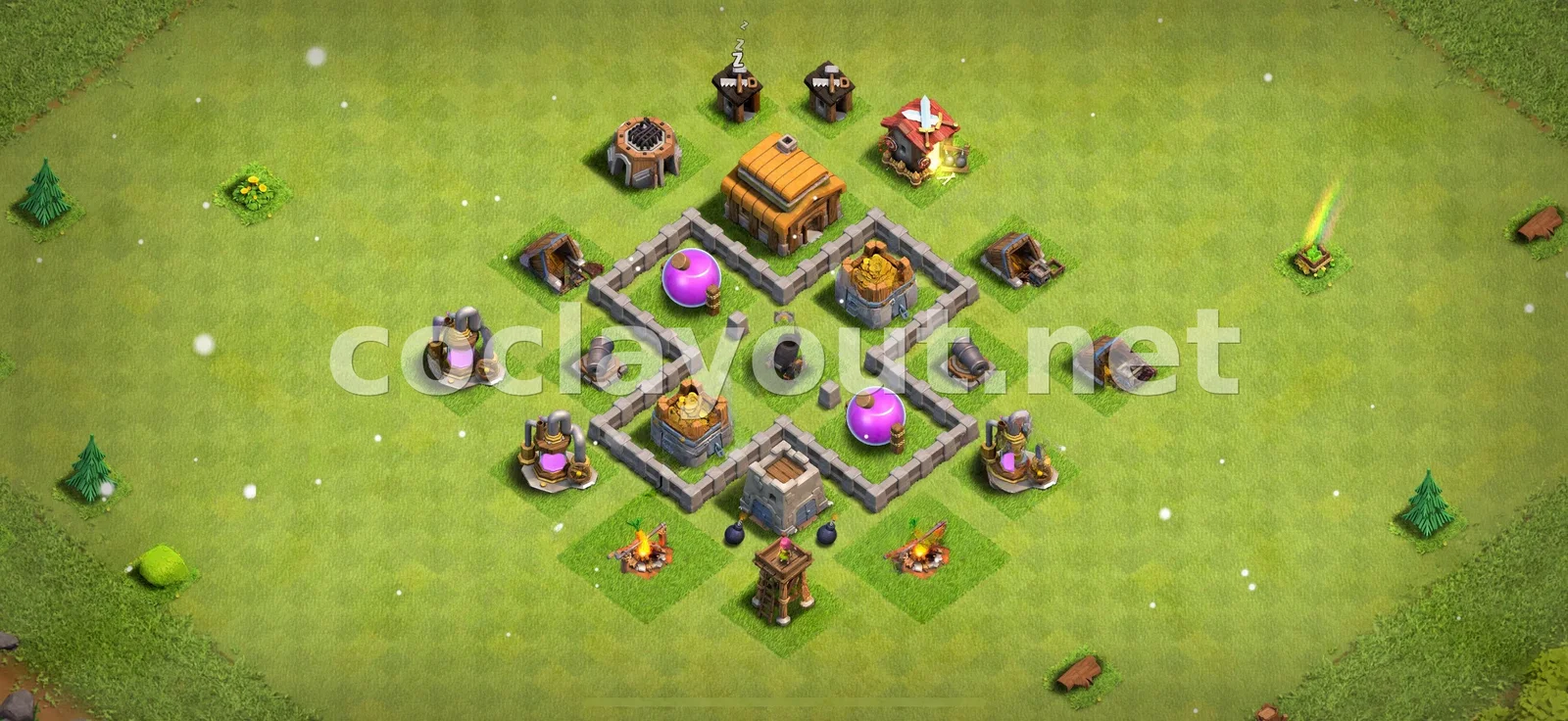 Base de Farm TH3 pour Protéger vos Ressources – aperçu du plan TH3