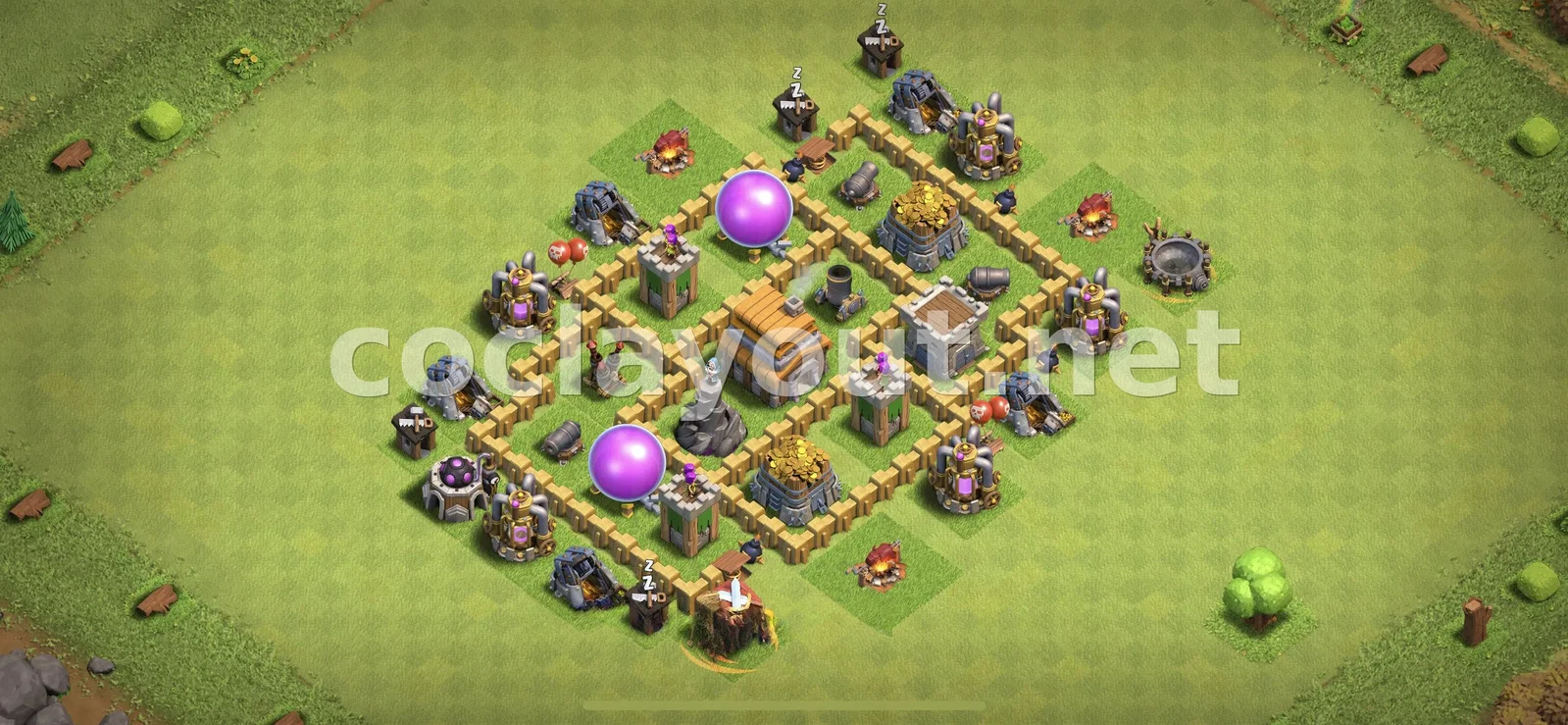 Оптимальная гибридная база TH5 – превью расстановки TH5