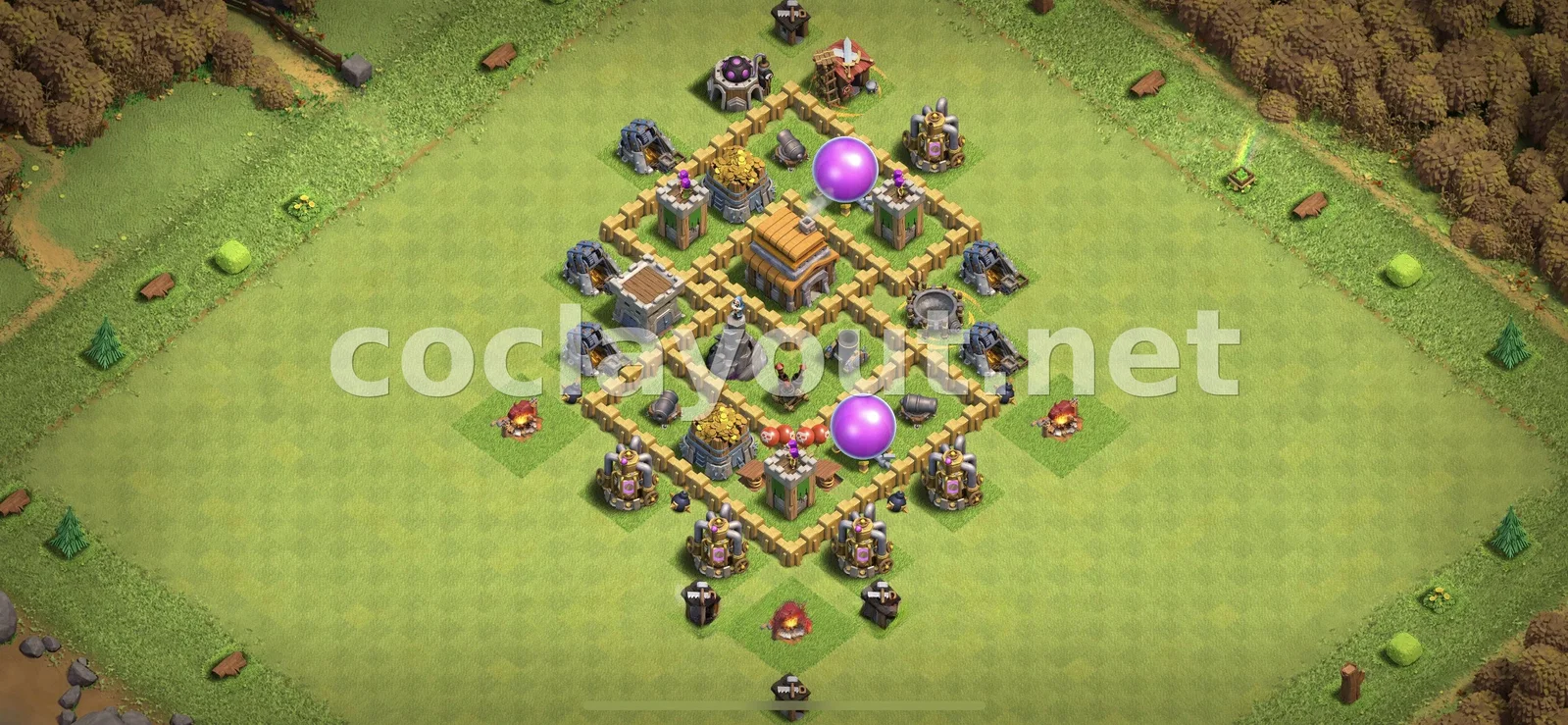 Mejor Diseño de Farming TH5 – vista previa del diseño TH5