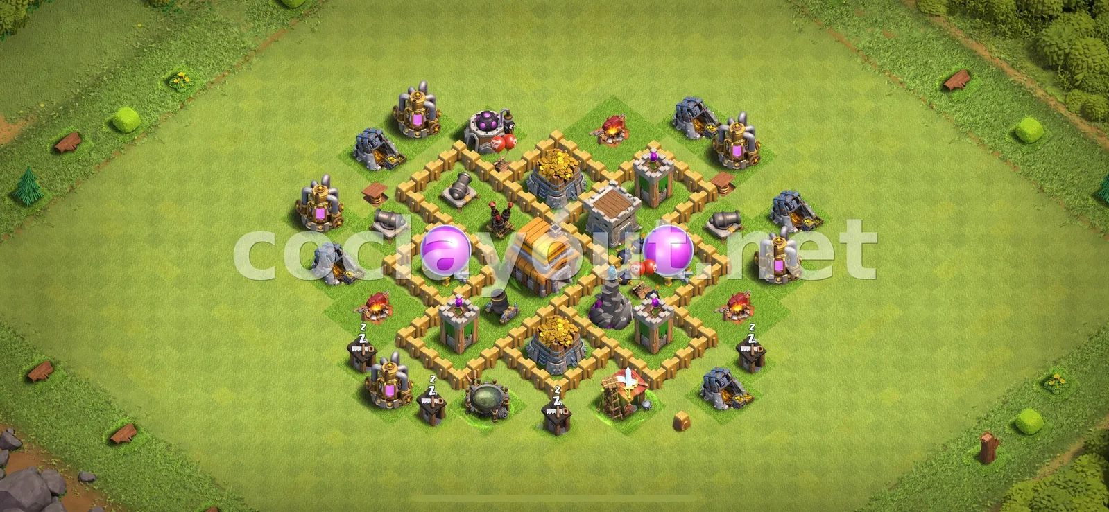 Mejor Diseño de Farming TH5 – vista previa del diseño TH5
