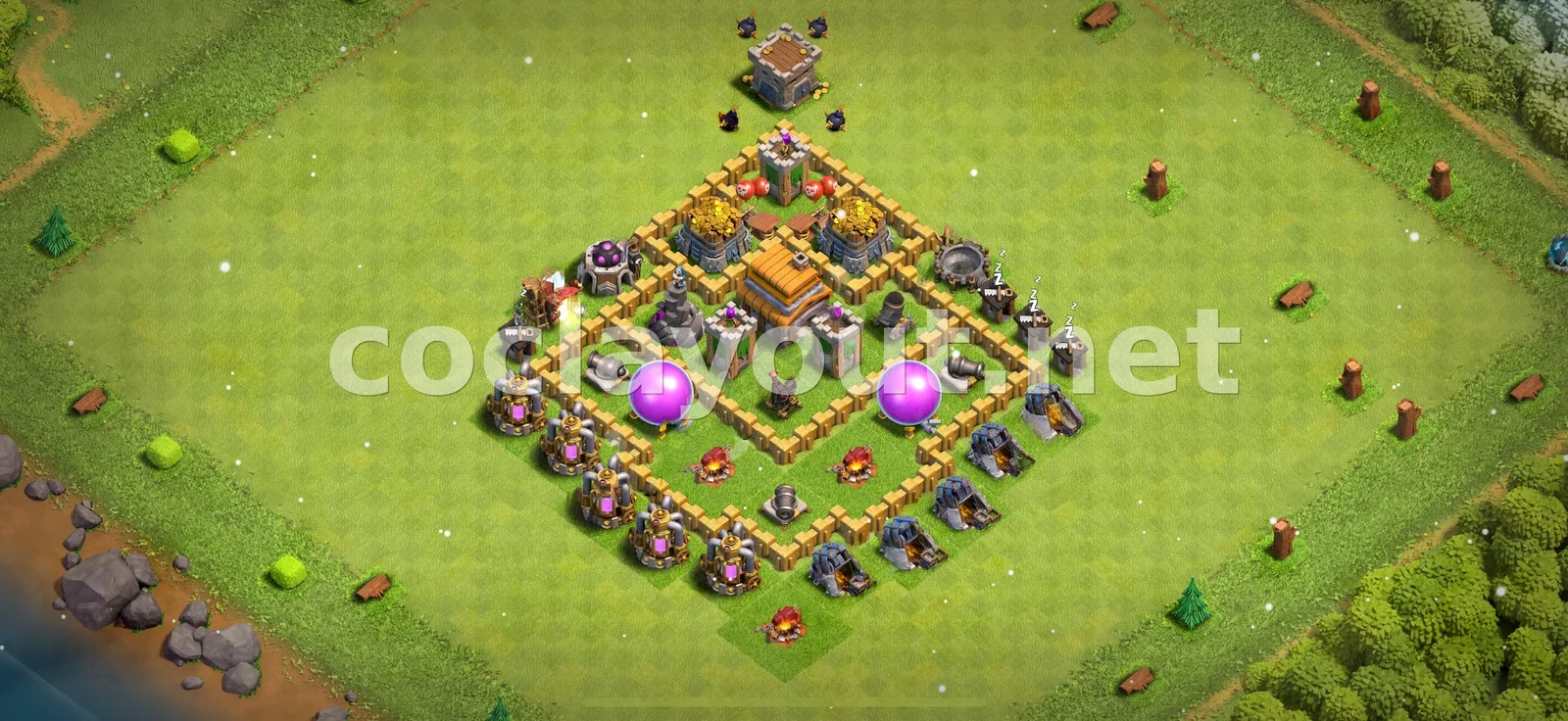 Diseño de Farming TH5 #7 – vista previa del diseño TH5