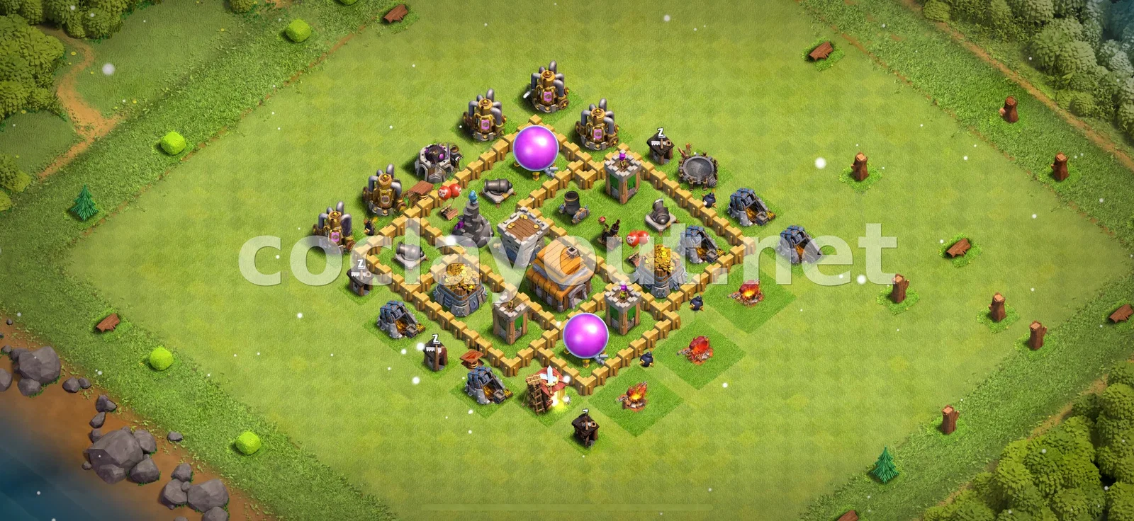 Diseño de Farming TH5 #3 – vista previa del diseño TH5