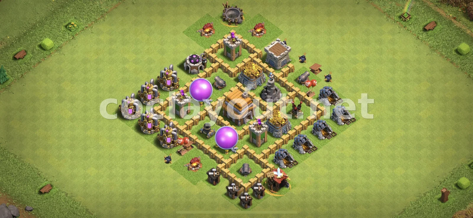 Mejores Opciones de Diseño de Farming TH5 – vista previa del diseño TH5