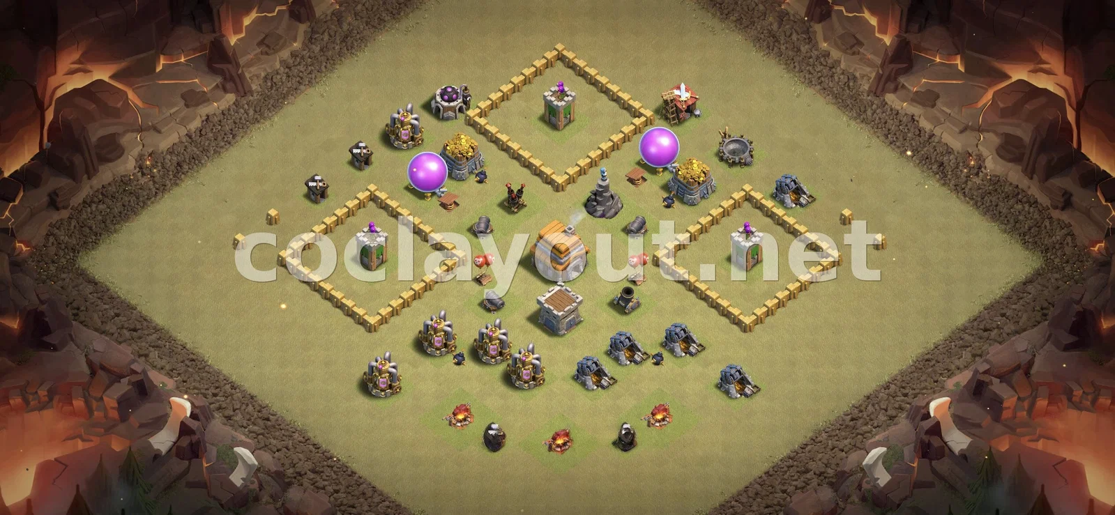 TH5 部落战阵型助你赢得胜利 – TH5 布局预览