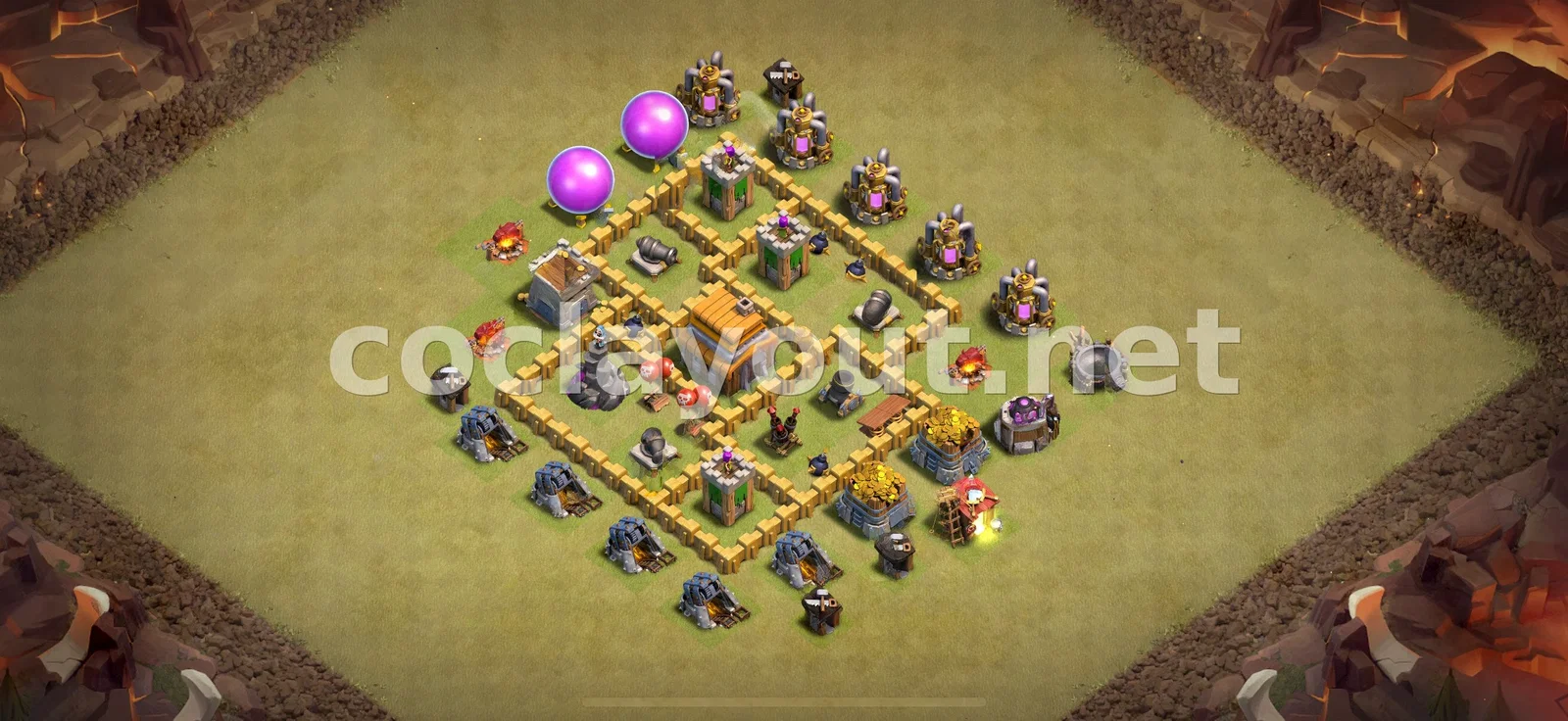 Эффективная база для войны TH5 – превью расстановки TH5