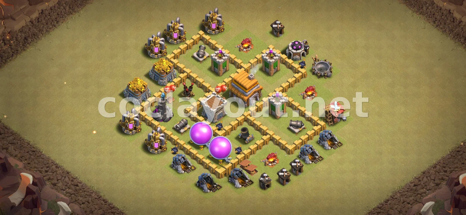 Эффективная база для войны TH5 – превью расстановки TH5