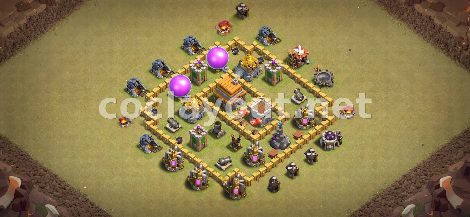 База для войны TH5 #7 – превью расстановки TH5