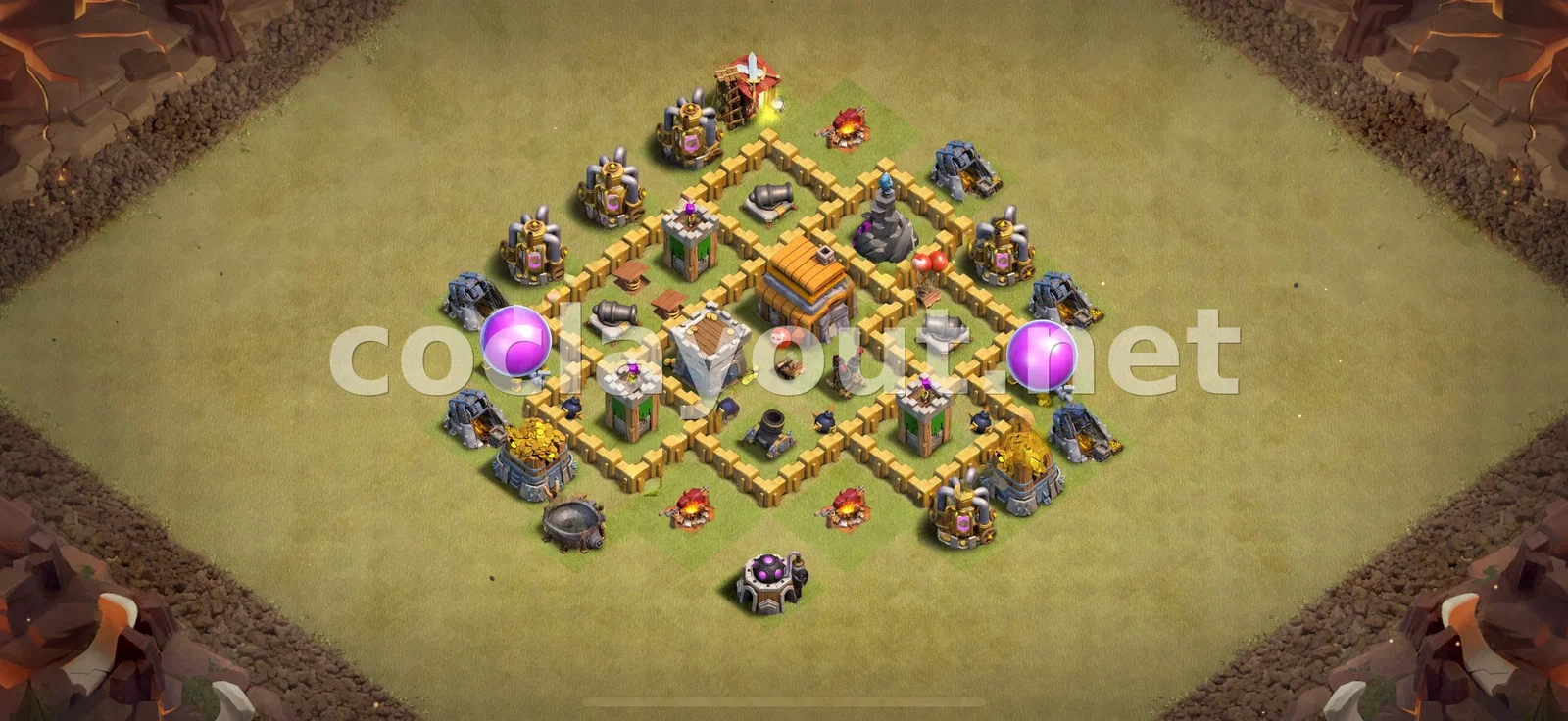 Эффективная База для Войны TH5 – превью расстановки TH5