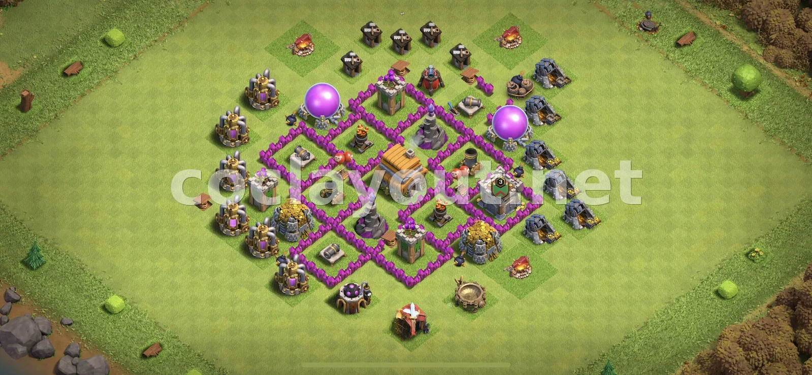 Base Hybride TH6 #46 – aperçu du plan TH6