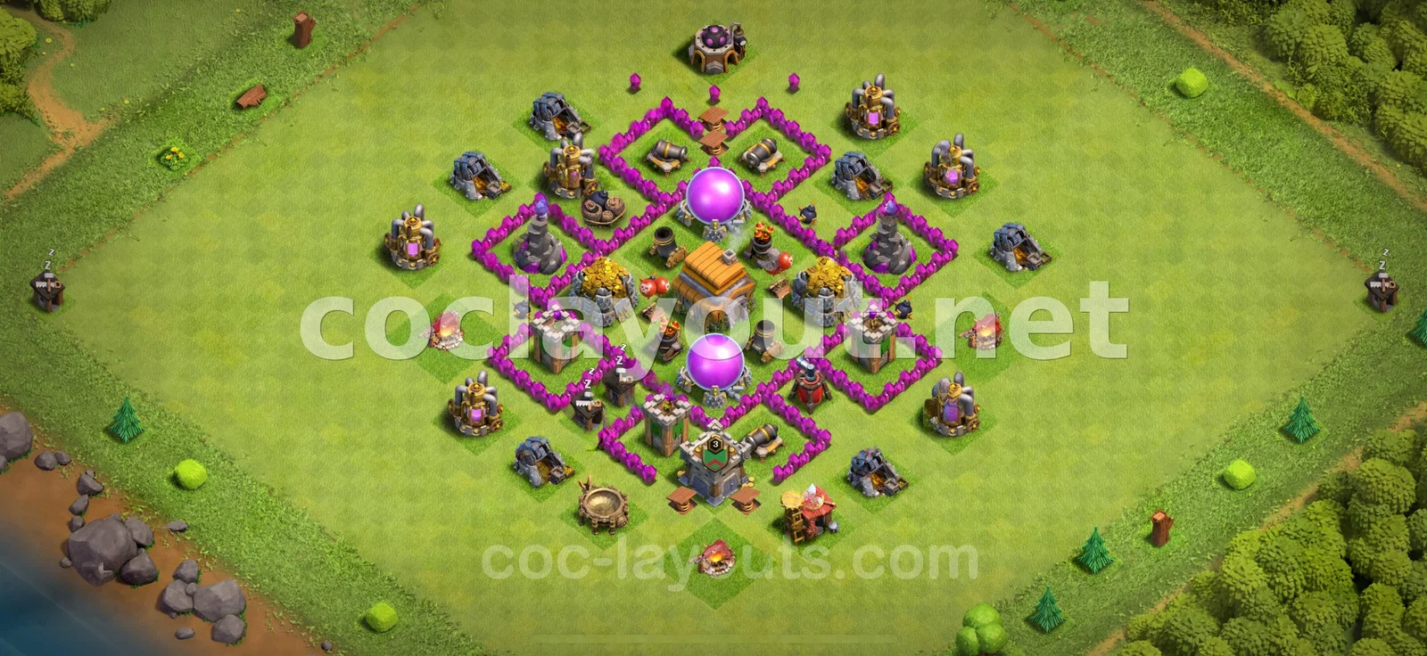 Эффективная гибридная база для TH6 – превью расстановки TH6