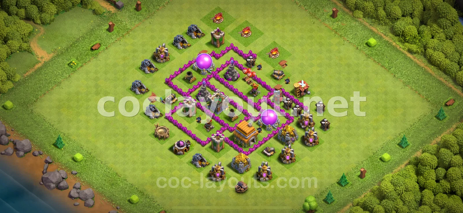 Лучший Гибридная База для TH6 – превью расстановки TH6