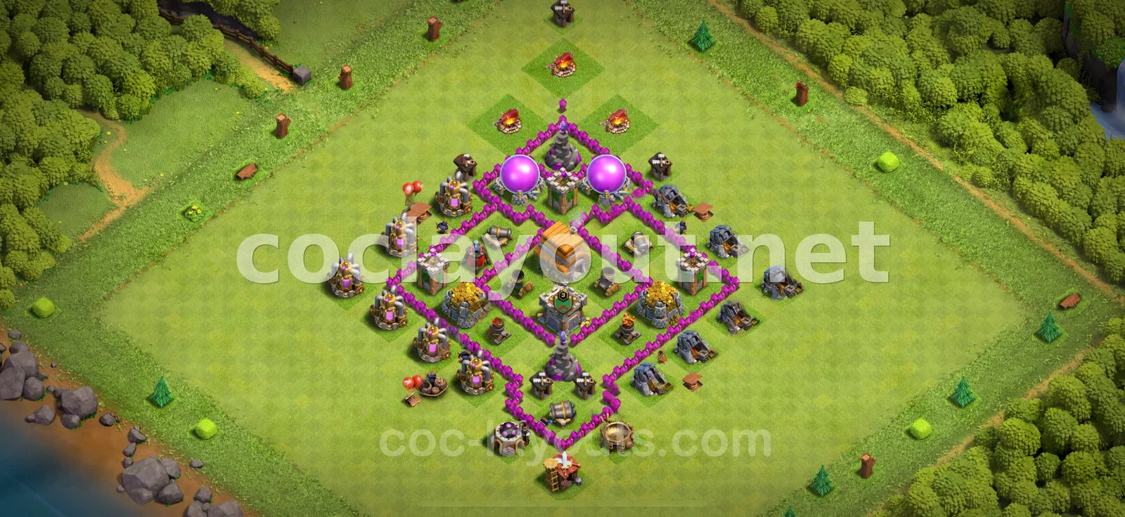 Эффективная гибридная база TH6 – превью расстановки TH6