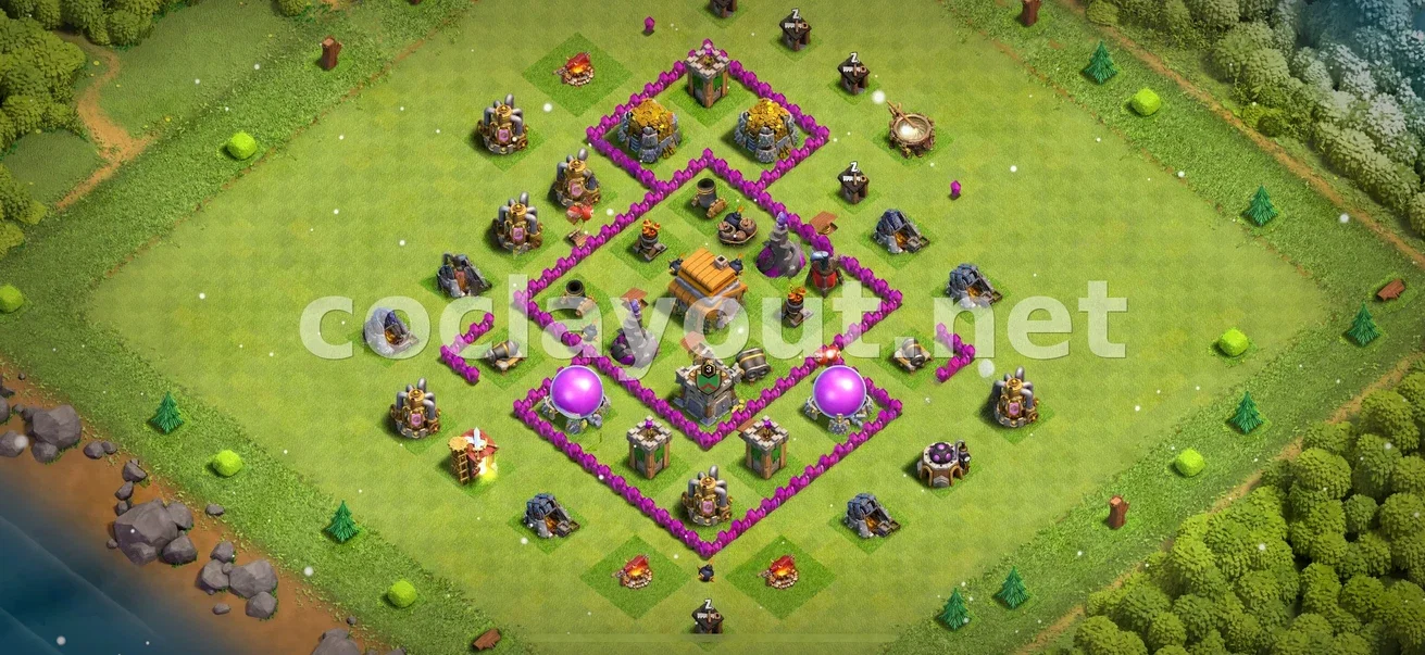Mejora Tu Defensa con el Diseño Híbrido TH6 – vista previa del diseño TH6