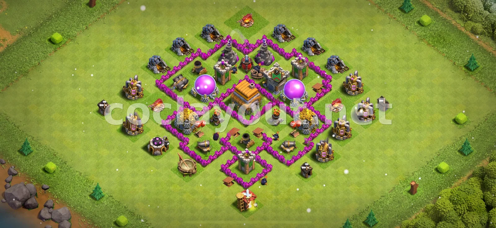 Estrategia de Diseño de Farming TH6 – vista previa del diseño TH6