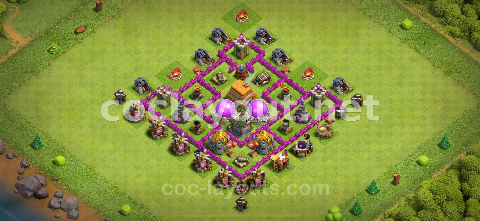 Diseño de Farming TH6 Eficaz – vista previa del diseño TH6