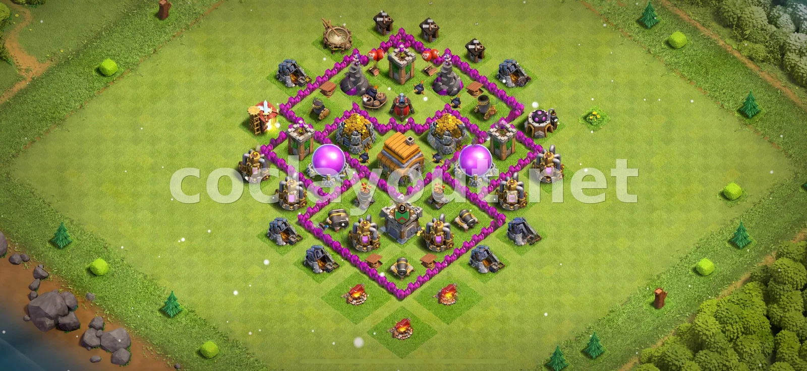 Asegura tus recursos con diseño de farming TH6 – vista previa del diseño TH6