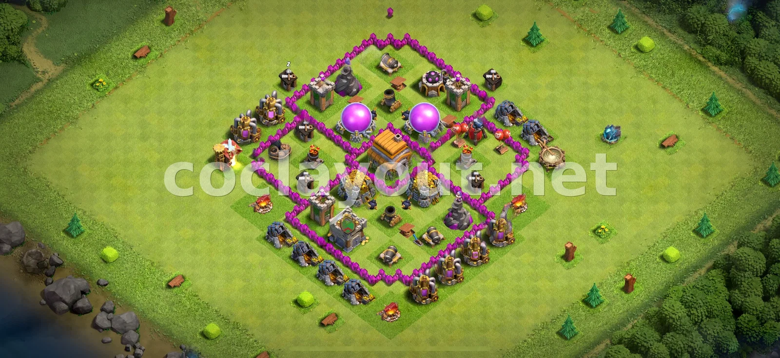 Diseño de Farming TH6 Eficiente – vista previa del diseño TH6