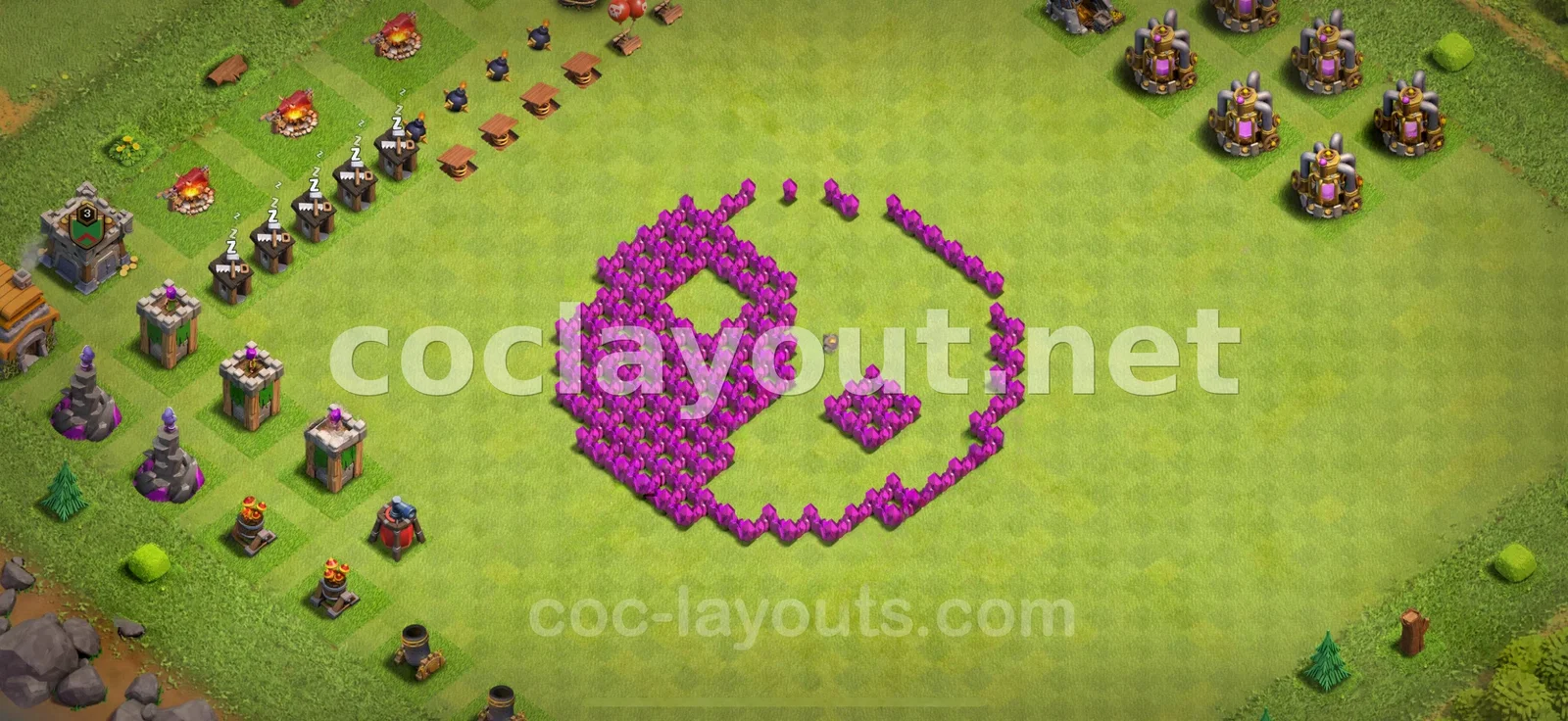 Гибридная база TH6 #12 – превью расстановки TH6