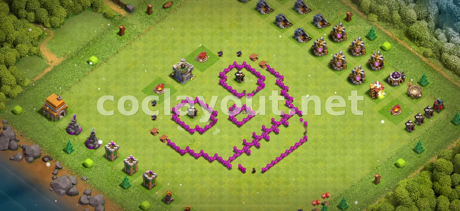 Гибридная база TH6 #11 – превью расстановки TH6