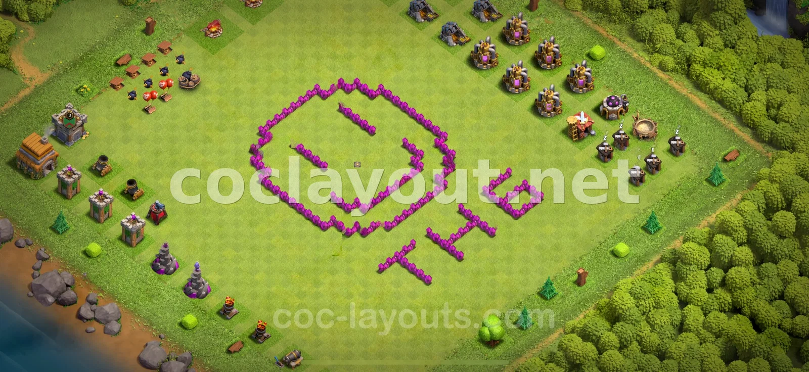 Гибридная база TH6 #10 – превью расстановки TH6