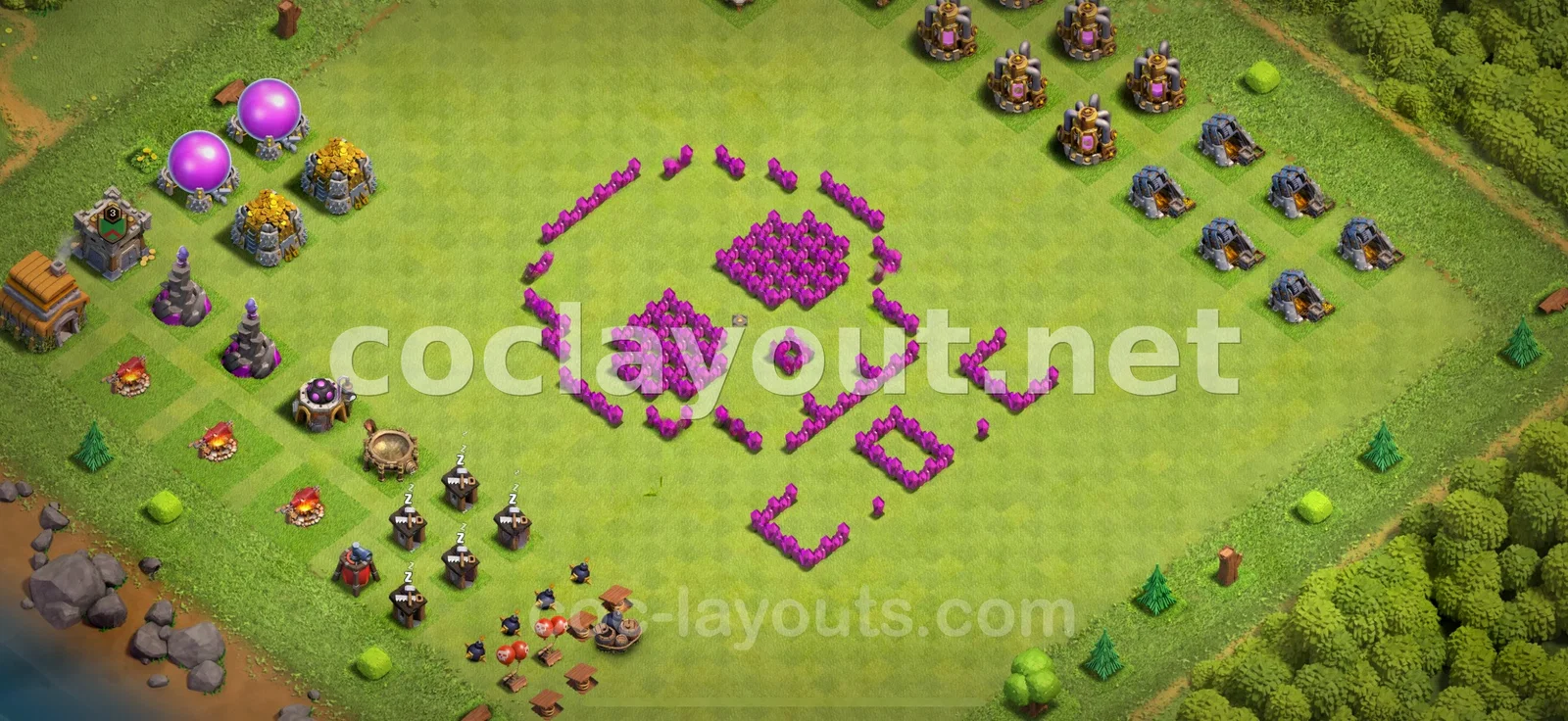 Лучшая гибридная база для TH6 – превью расстановки TH6