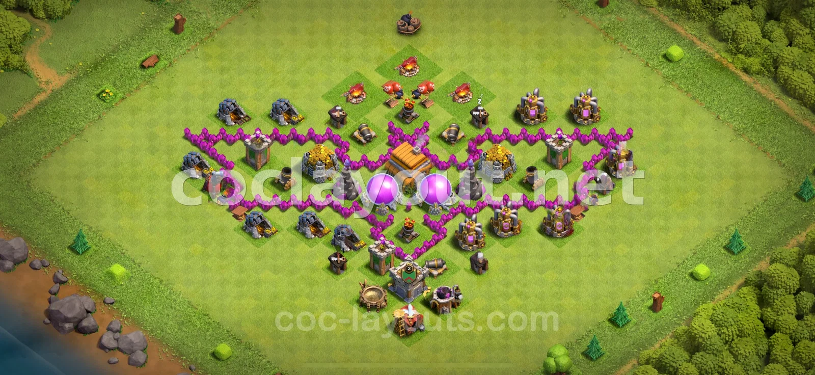 Эффективная Гибридная База TH6 – превью расстановки TH6