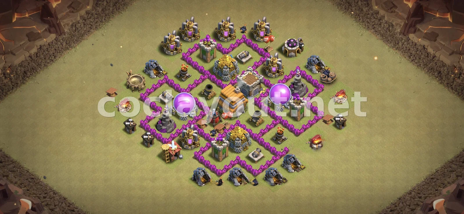 Diseño de Guerra TH6 eficaz – vista previa del diseño TH6