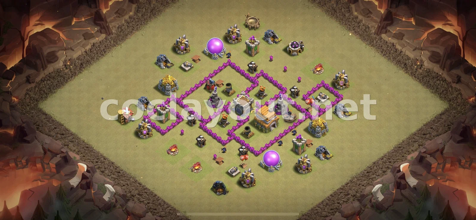Diseño de Guerra TH6 Eficaz – vista previa del diseño TH6