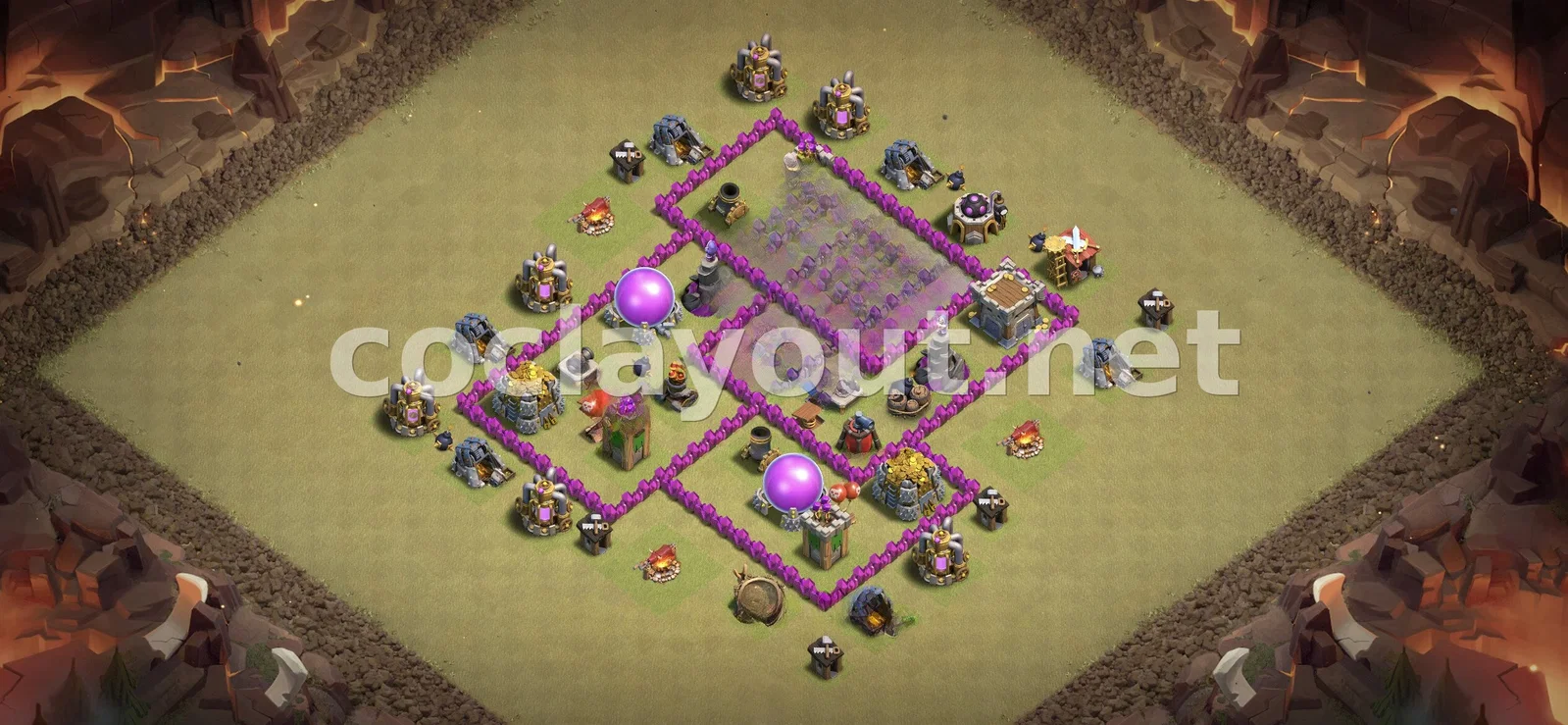 قاعدة حرب TH6 #40 – معاينة تصميم TH6