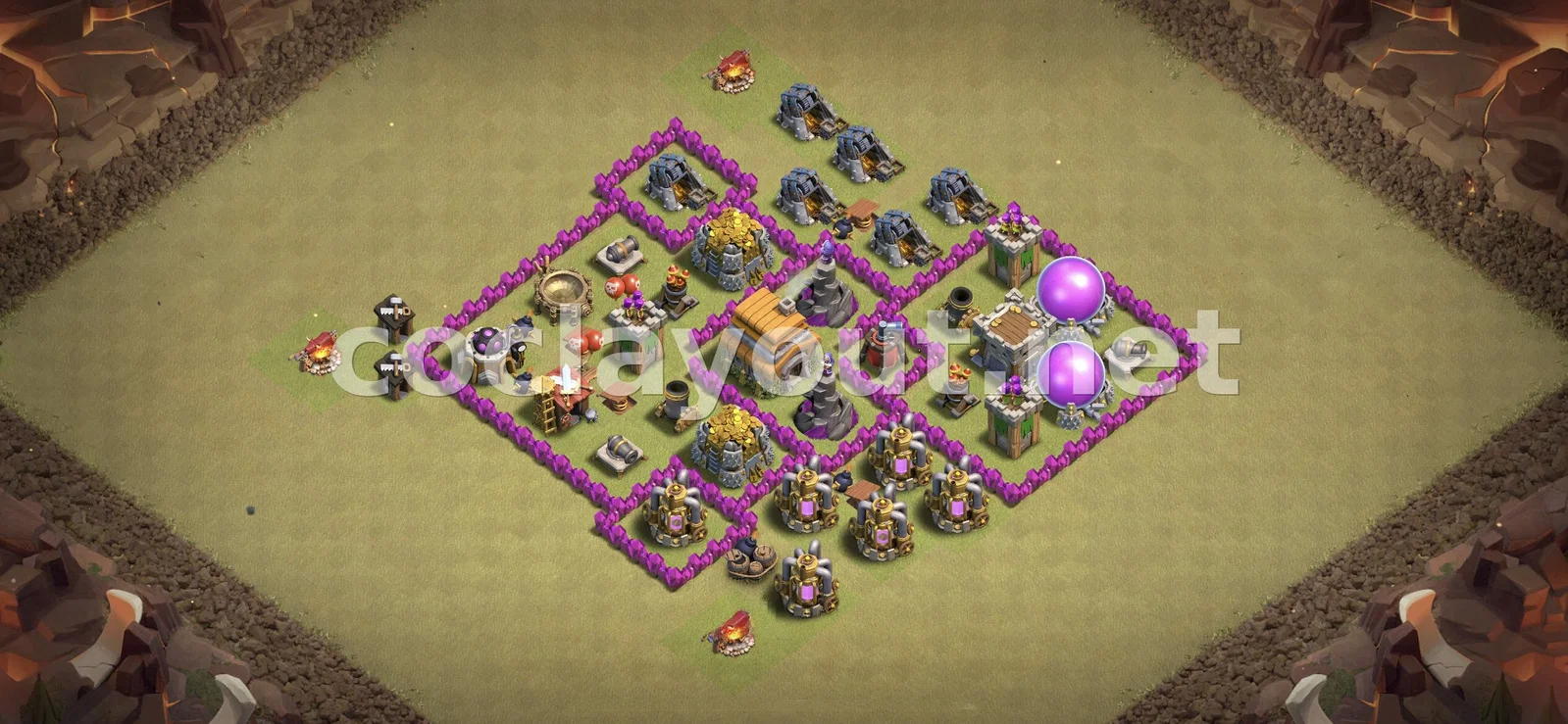 قاعدة حرب TH6 #39 – معاينة تصميم TH6