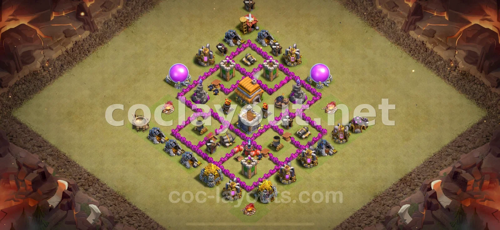 قاعدة حرب TH6 #35 – معاينة تصميم TH6