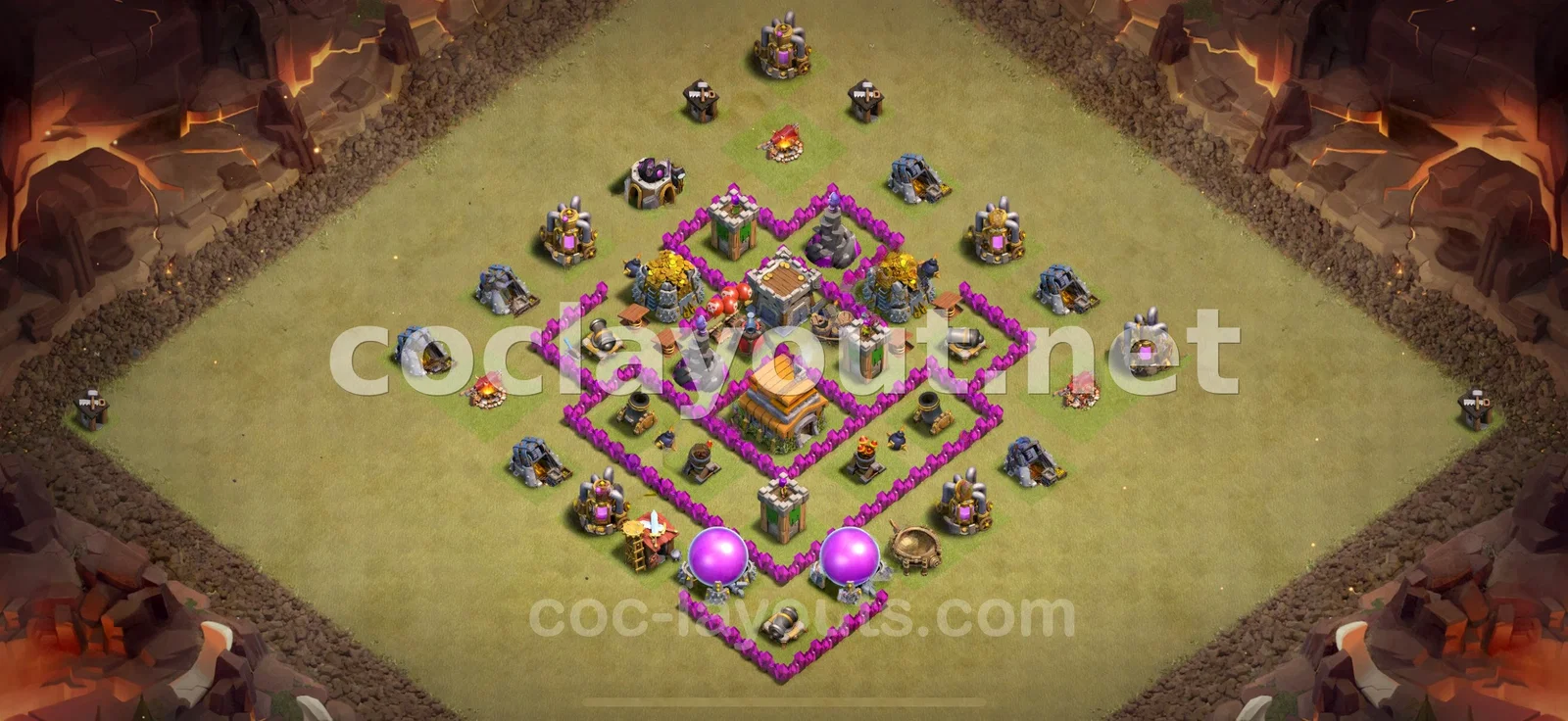 Effective War Base for TH6 – TH6 layout preview