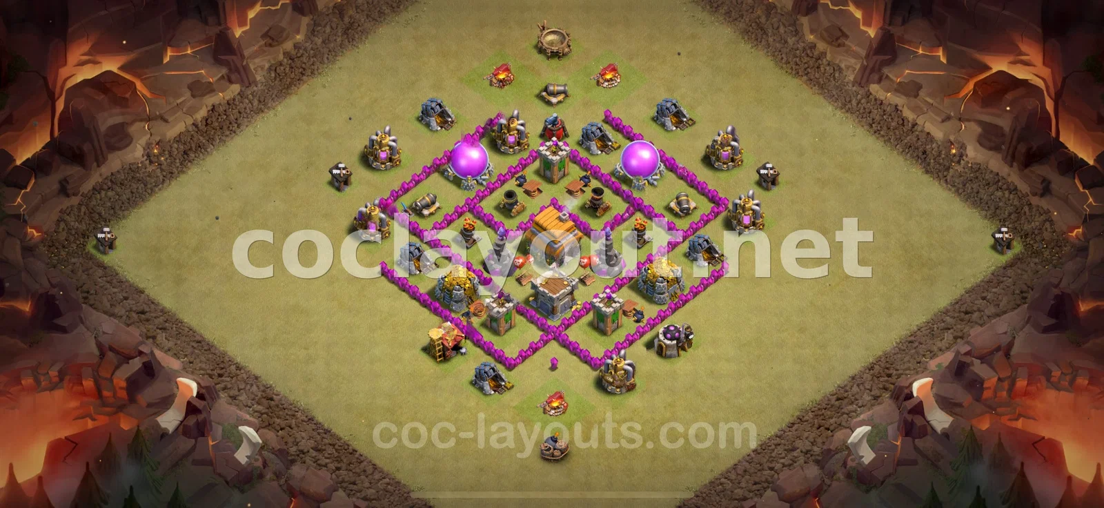 Best TH6 War Base Layout – TH6 layout preview