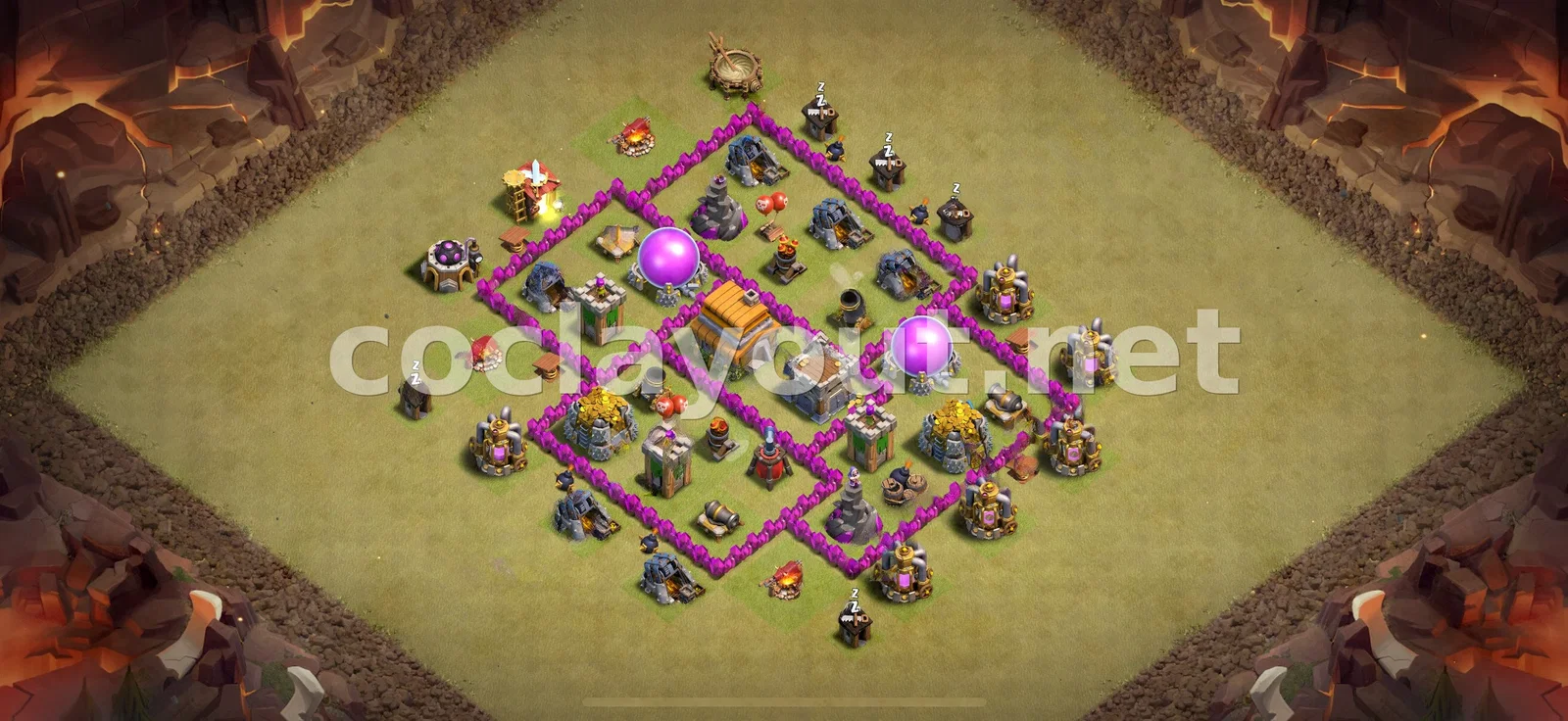 Effective War Base for TH6 – TH6 layout preview