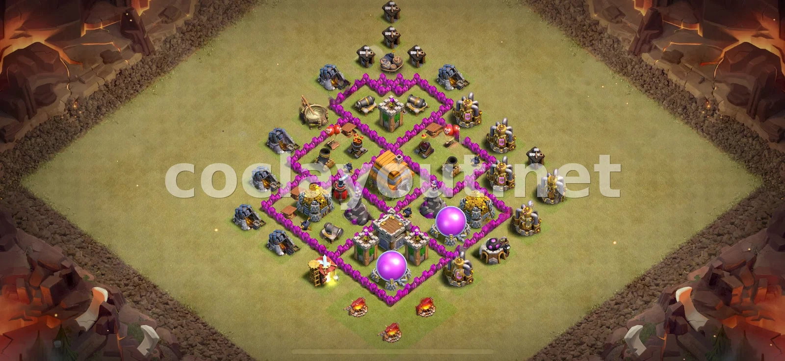 Effective TH6 War Base Layout – TH6 layout preview